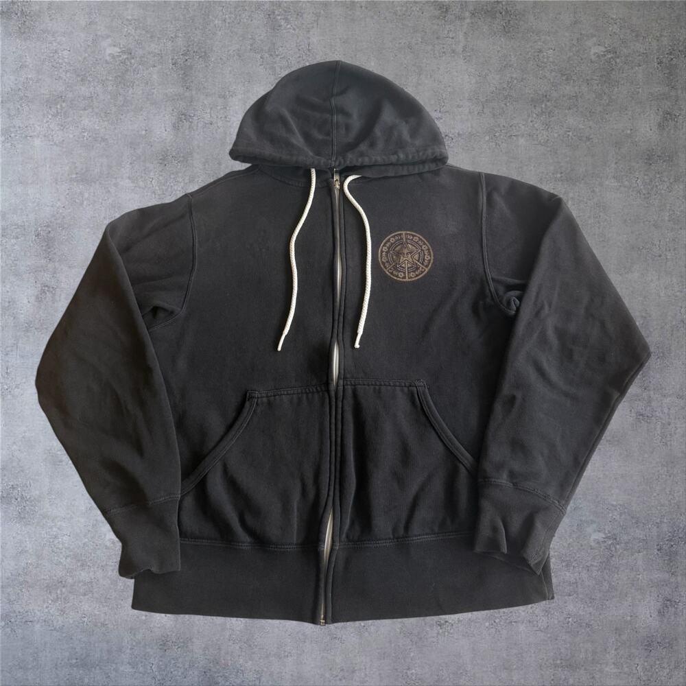 Obey Propaganda Girl Zip Up Hoodie Small Black Shepard Fairey Star Crest Graphic